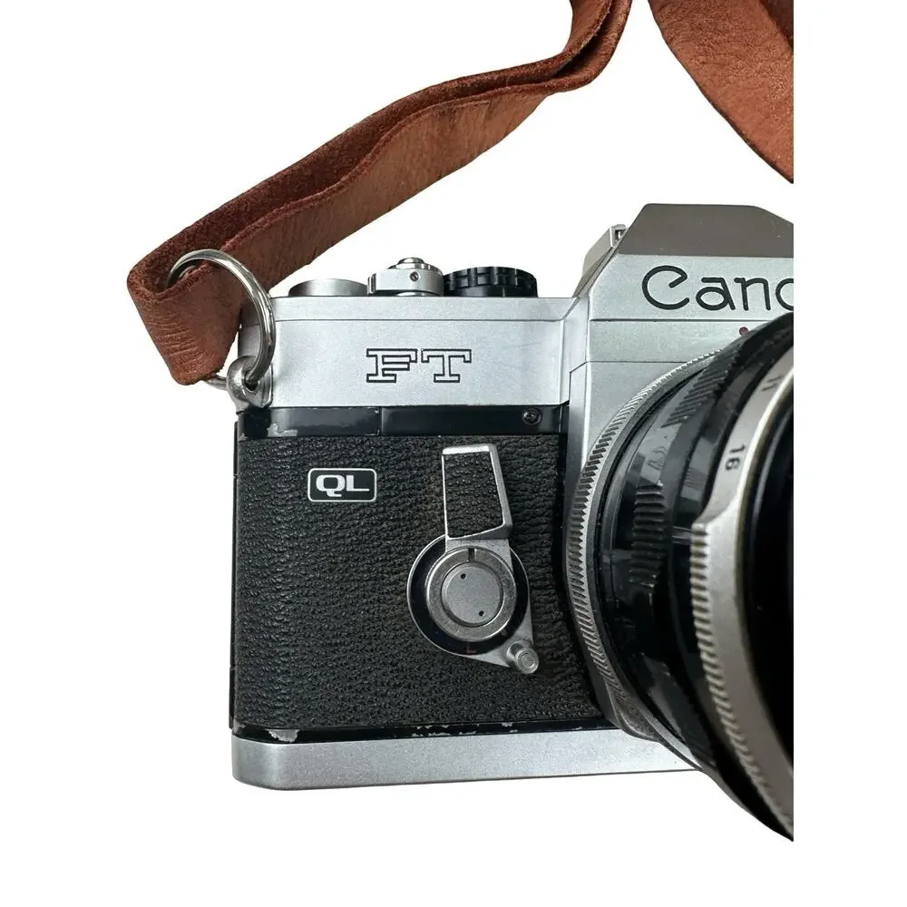 Canon FT QL 35mm SLR Film Camera with 50mm FL Lens- Tested & Working!
